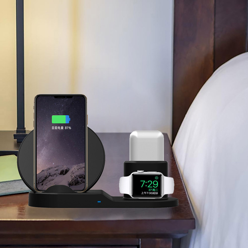 3 in 1 QI Wireless Charger Watch Wireless Charger Stand Wireless Charging Dock Station For iPhone